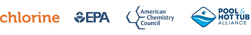 chlorine, epa, american chemistry council and pool&hot tub alliance logos