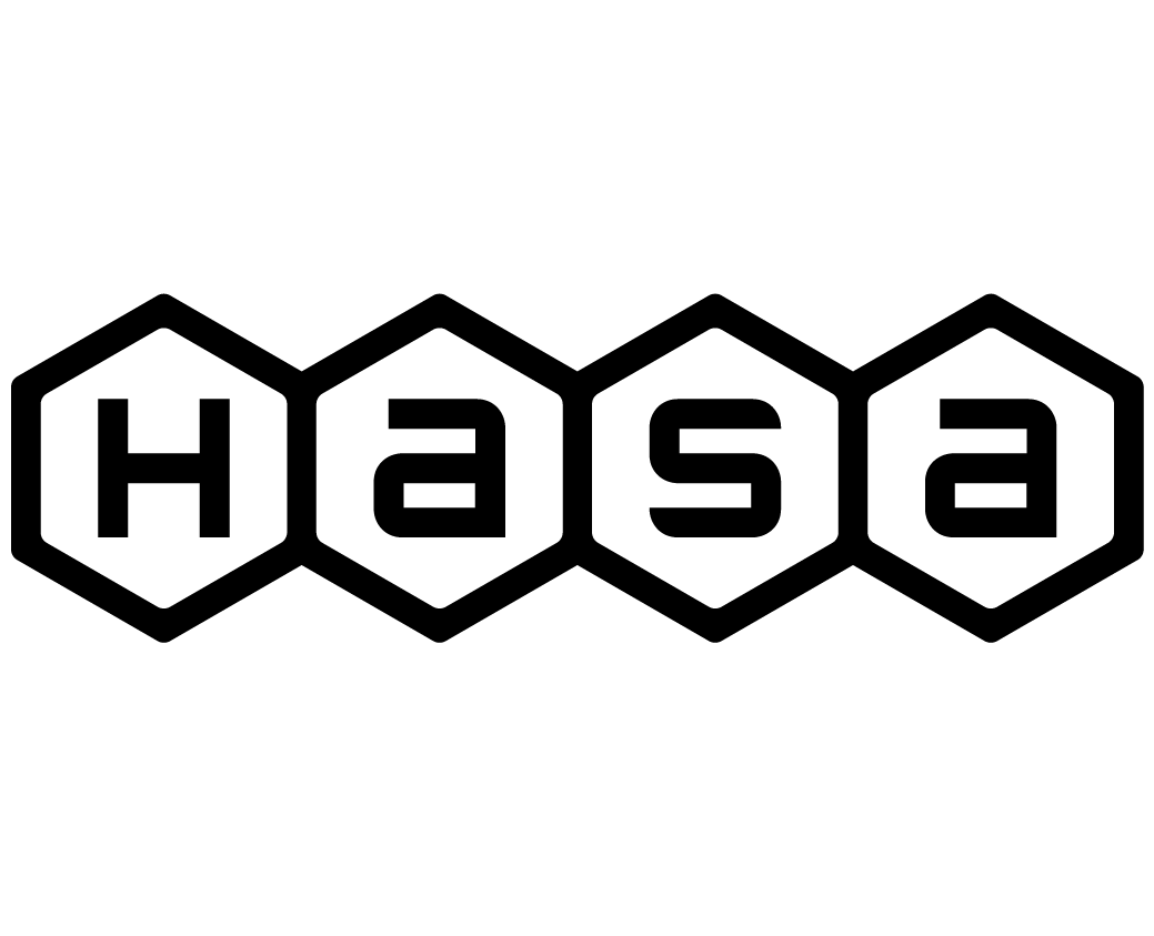 large hasa logo in black