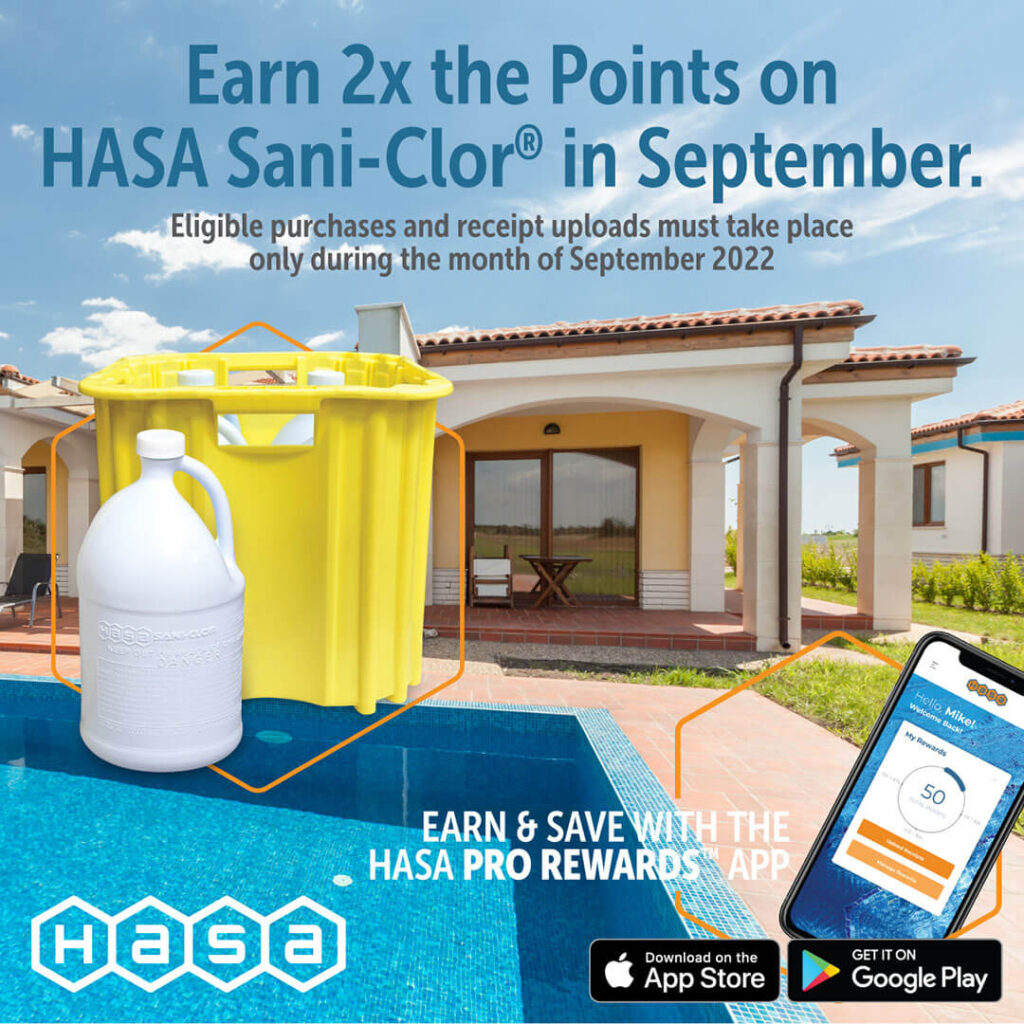 earn 2x the points on HASA Sani-clor in september